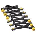 APC by Schneider Electric Power Cord Kit (6 EA), Locking, C13 to C14 (90 Degree), 1.8m - For PDU - Black - 5.91 ft Cord Length - IEC 60320 C13 / IEC 60320 C14 - 1 Each