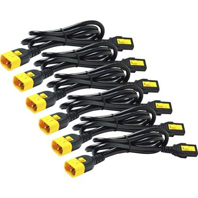 APC by Schneider Electric Power Cord Kit (6 EApo), Locking, C13 to C14, 1.8m - For PDU - Black - 5.91 ft Cord Length - IEC 60320 C14 / IEC 60320 C13 - 1 Each