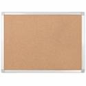 MasterVision Earth Series Recycled Cork Boards - 17.72" Board Height x 23.62" Board Width - Natural Cork Surface - Durable, Resilient, Self-healing, Environmentally Friendly, Reinforced - Silver Aluminum Frame - 1 Each