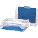 Officemate 22904 Desktop Paper File Organizer, 3-Tier, Clear - 3 Compartment(s) - 3 Tier(s) - 11.25" Height x 13" Width x 3.63" Depth - Desktop - Clear - Plastic - 1 Each