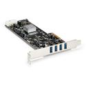 StarTech.com 4 Port PCIe USB Card - PCI Express x4 - Plug-in Card - 4 USB Port(s) - 1 SATA Port(s) - UASP Support - PC, Linux
