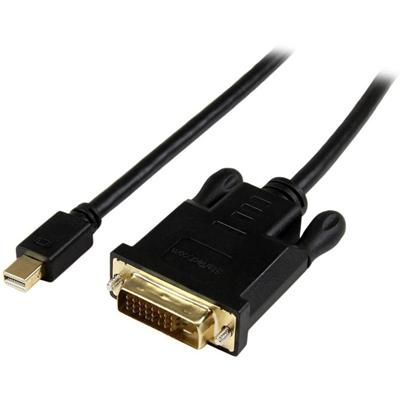 StarTech.com DisplayPort/DVI Video Cable - 6 ft DisplayPort/DVI Video Cable Adapter for Video Device, Notebook, Monitor, Projector, MacBook, Ultrabook, Graphics Card, MacBook Air, Mac mini - First End: 1 x 20-pin Mini DisplayPort Digital Audio/Video 