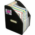 C-Line Letter Expanding File - 8 1/2" x 11" - 750 Sheets Capacity - 13 Pocket(s) - 12 Divider(s) - Black - Archival-safe, Tab Divider - 1 Each