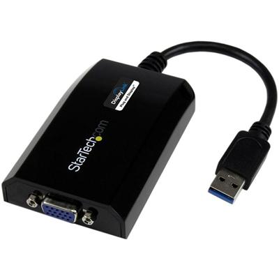 StarTech.com USB 3.0 to VGA Video Adapter - 1 x 9-pin USB 3.0 Type A - Male - 1 x 15-pin HD-15 - Female - Black - 1 Each