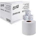 Genuine Joe 2-ply Standard Bath Tissue Rolls - 2 Ply - 3" Width x 4" Length - 400 Sheets/Roll - 1 5/8" Core - White - 96 / Carton