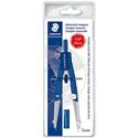 Staedtler 2-piece Advanced Student Compass - 2 Piece(s) - Metal, Plastic, Nickel - Blue, Silver - 1 Each