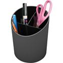 Deflecto Sustainable Office Recycled Large Pencil Cup - 5.6" Height x 4.4" Width x 4.4" Length - Black - 1 Each