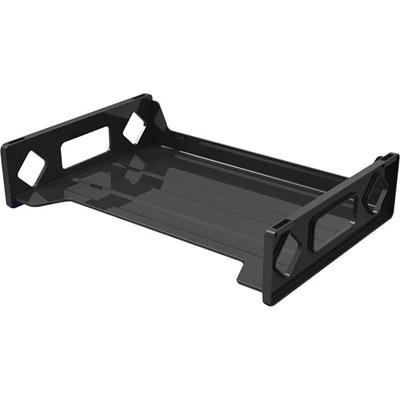Deflecto Sustainable Office Stackable Desk Tray - 2.75" Height x 13" Width x 9" Depth - Desktop - Durable, Stackable - 30% Recycled - Black - Plastic - 1 Each