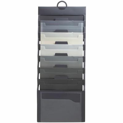 Smead Cascading Wall Organizer - 6 Pocket(s) - 10.62" Height x 14.25" Width - Durable, Tear Proof, Acid-free, Moisture Resistant - Gray - Polypropylene - 12 / Carton