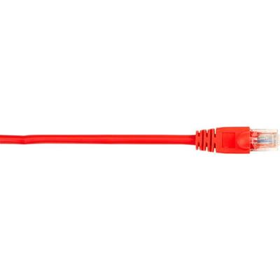 Black Box Connect Cat.5e UTP Patch Network Cable - 2 ft Category 5e Network Cable for Network Device - First End: 1 x RJ-45 Network - Male - Second End: 1 x RJ-45 Network - Male - 1 Gbit/s - Patch Cable - Gold Plated Contact - CM - 26 AWG - Red - 1 E