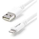 StarTech.com Sync/Charge Lightning/USB Data Transfer Cable - 9.84 ft Lightning/USB Data Transfer Cable for iPhone, iPod, iPad, Mobile Device - First End: 1 x USB - Second End: 1 x 8-pin Lightning - 480 Mbit/s - MFI - Nickel Plated Connector - 20/28 A