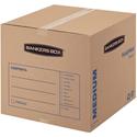 Bankers Box SmoothMove Basic Medium Moving Boxes - Internal Dimensions: 18" Width x 18" Depth x 16" Height - External Dimensions: 18.3" Width x 18.3" Depth x 16.4" Height - Medium Duty - Corrugated - Kraft, Black - Recycled - 1 Carton