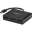 StarTech.com Mini DisplayPort to DisplayPort Multi-Monitor Splitter - 3-Port MST Hub - 60 Hz - 30 Hz to 60 Hz - 3840 × 2160 - 78.74" Maximum Operating Distance - DisplayPort - Plastic