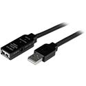 StarTech.com 5m USB 2.0 Active Extension Cable - M/F - 16.40 ft USB Data Transfer Cable for Power Adapter, Wall Outlet - First End: 1 x 4-pin USB 2.0 Type A - Male - Second End: 1 x 4-pin USB 2.0 Type A - Female - Extension Cable - Shielding - Nickel