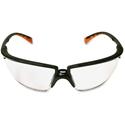 3M Privo Unisex Protective Eyewear - Standard - Ultraviolet Protection - Orange - Clear Lens - Black Frame - Comfortable, Anti-fog, UV Resistant, Nose Bridge - 1 Each