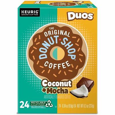 The Original Donut Shop&reg; K-Cup, Pod Coffee - Compatible with Keurig Brewer - Regular - Medium - K-Cup, Pod - Coconut Mocha - Kosher - 24 / Box