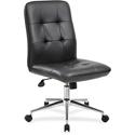 Boss Modern B330 Task Chair - Black Seat Color - Vinyl Seat Material - Chrome, Black Frame Color - Chrome Frame Material - 5-star Base - Black - 1 Each