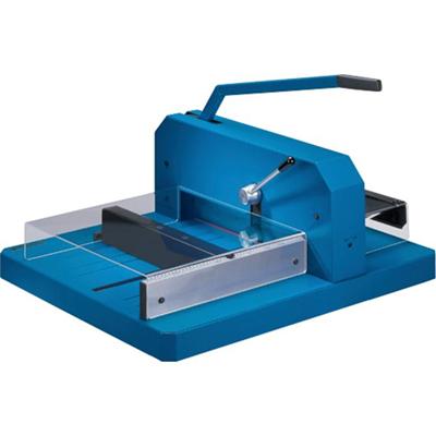Dahle 848 Professional Stack Cutter - 700 Sheet Cutting Capacity - 18.63" Cutting Length - 15.5" Height x 28.8" Width x 33.8" Length - Ground Blade, Durable, Burr-free Cut - Steel, Metal, Aluminum, Plastic - Blue - 1 Carton