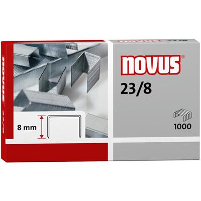 Novus 23/8 Super Heavy Duty Staples - 5/16" Leg - Silver - Steel - 1000 / Carton
