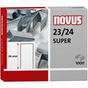 Novus 23/24 Super Heavy Duty Staples - 15/16" Leg - Silver - Steel - 1000 / Carton