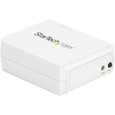StarTech.com Wireless Print Server - ISM Band - 2.40 GHz ISM Maximum Frequency - 1 Number of Antenna(s) - 150 Mbit/s Wireless Transmission Speed - Network (RJ-45) - USB - Fast Ethernet - Wi-Fi - IEEE 802.11n - External - TAA Compliant