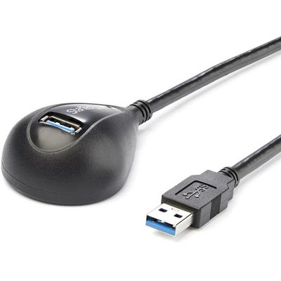 StarTech.com 5 ft Black Desktop SuperSpeed USB 3.0 Extension Cable - A to A M/F - 5 ft USB Data Transfer Cable for Desktop Computer, Flash Drive, Camera, Smartphone, Tablet, Storage Device - First End: 1 x 9-pin USB 3.0 Type A - Male - Second End: 1 