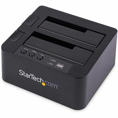 StarTech.com SATA HDD Duplicator Dock - Standalone - 1 x Source Drive(s) Supported - 1 x Destination Drive(s) Supported - Serial ATA/600 Drive Interface - USB 3.2 (Gen 1) Type B, eSATA