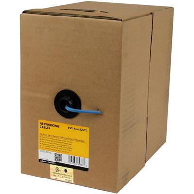 StarTech.com 500 ft Roll of Blue Plenum CMP Cat5e Solid UTP Bulk Cable - 500 ft Category 5e Network Cable for Network Device - First End: Bare Wire - Second End: Bare Wire - 1 Gbit/s - CMP, Plenum, FT6 - 24 AWG - Blue - 1 Each - TAA Compliant