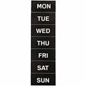 MasterVision Magnetic Weekday Calendar Characters - Skill Learning: Name of Days - Magnetic - 1" Height x 2" Width - Black - 7 / Pack