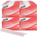 Genuine Joe 5-1/2" Plastic Stir Stick/Straws - 5.5" Length - Plastic - White - 1000/Box - 40 / Carton