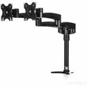 StarTech.com Mounting Arm for Flat Panel Display - Black - TAA Compliant - Height Adjustable - 2 Display(s) Supported - 12" to 24" Screen Support - 60 lb Load Capacity - 75 x 75, 100 x 100 - VESA Mount Compatible - Steel, Plastic - 1 Each