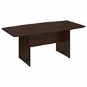Bush Business Furniture Series C 72L x 36W Boat Top Conference Table in Mocha - Boat Top - 35.98" Table Top Width x 71.54" Table Top Depth x 1" Table Top Thickness - 28.65" Height - Office - Assembly Required - Mocha Cherry, Thermofused Laminate (TFL