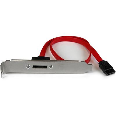 StarTech.com 18in 1 Port SATA to eSATA Plate Adapter - 1.50 ft eSATA/SATA Data Transfer Cable for External Hard Drive, Motherboard, SATA Controller, Storage Device, Desktop Computer - First End: 1 x 7-pin SATA 3.0 - Second End: 1 x 7-pin eSATA - 6 Gb