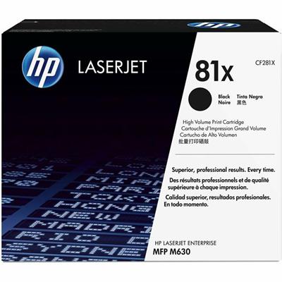 HP 81X (CF281X) Original High Yield Laser Toner Cartridge - Single Pack - Black - 1 Each - 25000 Pages