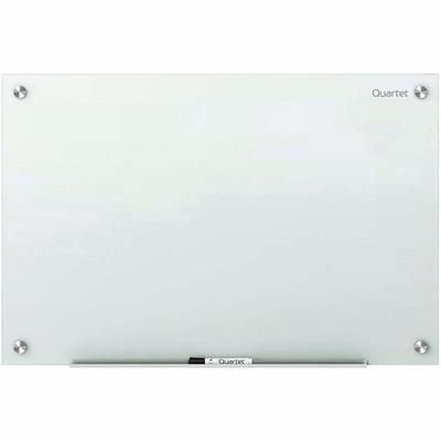Quartet Infinity Glass Dry-Erase Whiteboard - 96" (8 ft) Width x 48" (4 ft) Height - White Tempered Glass Surface - White Frame - Horizontal/Vertical - Magnetic - 1 Each