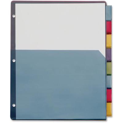 Cardinal&reg; Extra-tough Poly Dividers - 8 Tab(s) - 8 Tab(s)/Set - Letter - 8.50" Width x 11" Length - 3 Hole Punched - Multicolor Poly Divider - Fray Resistant, Tear Resistant, Scratch Resistant, Transfer Safe, Insertable Tab - 4 / Pack