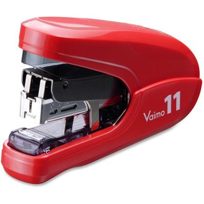 MAX Vaimo 11 Compact Stapler - Staples Upto 35 Sheet - Holds Upto 100 Staple - Staple Size: 0.37" - 1.13" Throat Depth - Red - Metal, Plastic - 1 / Each