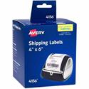 Avery&reg; Thermal Roll Labels 4" x 6" , 220 White Shipping Labels (4156) - x 4" Width x 6" Length - Roll - Permanent Adhesive - Rectangle - Direct Thermal, Thermal - Bright White - Paper - Water Resistant - Permanent Adhesive, Stick & Stay, Scratch 