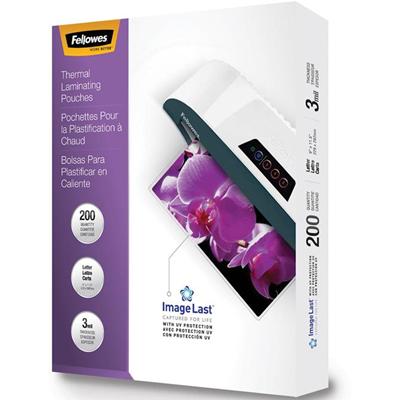 Fellowes ImageLast Jam-Free Thermal Laminating Pouches - Sheet Size Supported: Letter 9" Width x 11.50" Length - Laminating Pouch/Sheet Size: 9" Width x 3 mil Thickness - Durable, UV Resistant, Fade Resistant, Water Resistant, Jam-free, Photo-safe, D