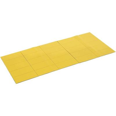 MasterVision 2" Magnetic Dry Erase Strips - 2" Length x 0.88" Width - Yellow - For Board, Steel - 1 Bag