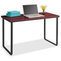 Safco Steel Workstation - Rectangle Top - U-shaped Base - 2 Legs - 150 lb Capacity - 47.25" Table Top Width x 24" Table Top Depth x 0.75" Table Top Thickness - Laptop - Assembly Required - Cherry, Black - Wood, Steel, Fiberboard - 1 Each