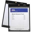 C-Line Vinyl File Pocket - 9" x 12" - Clear - Eyelet, Reinforced Top, Magnetic Backing, Reinforced Edges - 25 / Carton