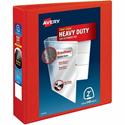 Avery&reg; Heavy-Duty View 3 Ring Binder, 2" One Touch EZD(R) Rings, 1 Red Binder (79225) - 2" Binder Capacity - Letter - 8 1/2" x 11" Sheet Size - 540 Sheet Capacity - 540 x 2" Ring(s) - Fastener(s): Ring - Pocket(s): 4, Internal - Polypropylene - R