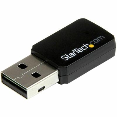 StarTech.com IEEE 802.11ac Wi-Fi Adapter for Desktop Computer, Notebook - USB 2.0 - 433 Mbit/s - 2.48 GHz ISM - 5.83 GHz UNII - External