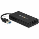 StarTech.com USB 3.0 to DisplayPort Video Card - 1 x 9-pin USB 3.0 Type A - Male - 1 x 20-pin DisplayPort Digital Audio/Video - Female - 1920 x 1080 Supported - Black - 1 Each - TAA Compliant