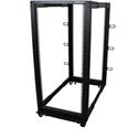 StarTech.com Rack Cabinet - For Server, LAN Switch, A/V Equipment, Patch Panel, KVM Switch - 25U Rack Height x 19" Rack Width x 40" Rack Depth - Floor Standing Open Frame - Black - Steel, Cold Rolled Steel - 1199.98 lb Static/Stationary Weight Capaci
