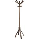 Alba High-capacity Wood Coat Stand - 5 Hooks - 71.7" Height - for Coat - Wood - 1 Each