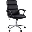 Lorell High-back Office Chair - Black Seat Color - Bonded Leather Seat Material - Black Back Color - Bonded Leather Back Material - 1 Each