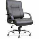 Lorell Deluxe Big & Tall Chair - Black Seat Color - Bonded Leather Seat Material - Black Back Color - Bonded Leather Back Material - 5-star Base - Black - 1 Each