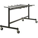 Lorell Folding Chair Dolly - 68" Width x 30.75" Depth x 35.75" Height - Black Steel Frame - Black - For 42 Devices - 1 Each